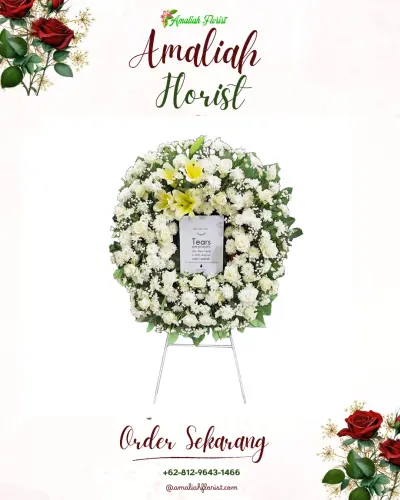 Krans Bunga Duka Cita di Sidodamai